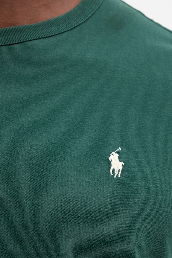 Bombažna kratka majica Polo Ralph Lauren 710916698 zelena