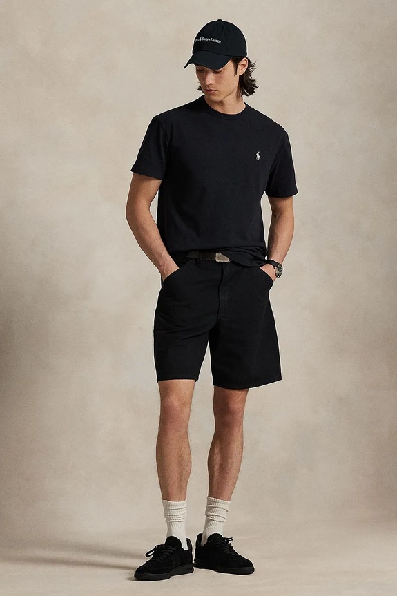 Одежда Хлопковая футболка Polo Ralph Lauren 710916698 чёрный
