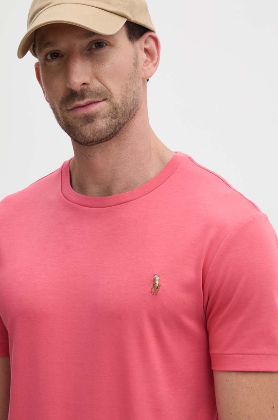 Polo Ralph Lauren T-shirt męski bawełniany bawełna czerwony 710740727