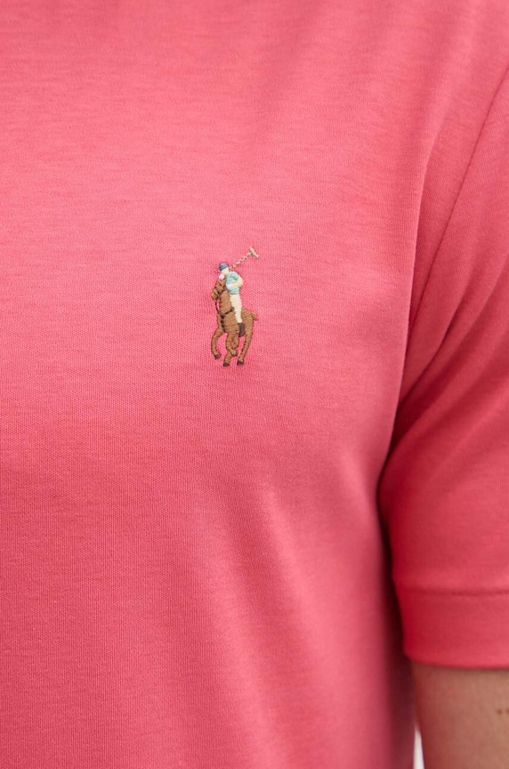 Polo Ralph Lauren T-shirt męski bawełniany 710740727 czerwony