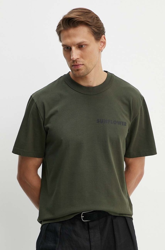 Sunflower tricou din bumbac print verde 2013.SFR