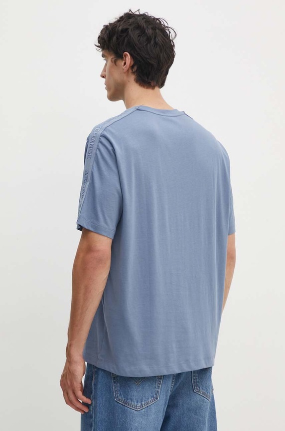 Odzież Armani Exchange t-shirt bawełniany 6DZTLA.ZJ9JZ niebieski