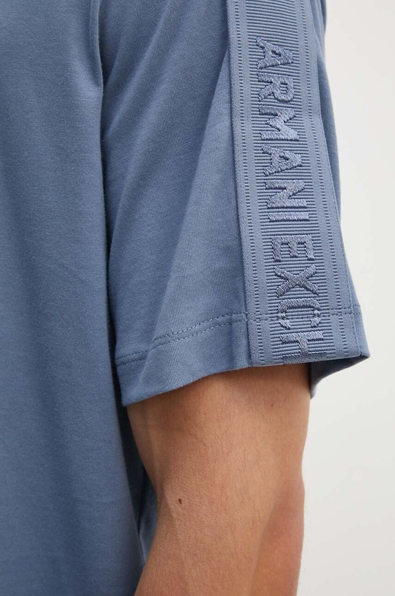 Armani Exchange t-shirt bawełniany 6DZTLA.ZJ9JZ niebieski