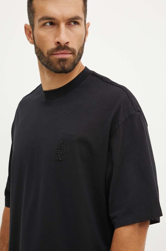 Odjeća Pamučna majica Armani Exchange 6DZTLJ.ZJYJZ crna