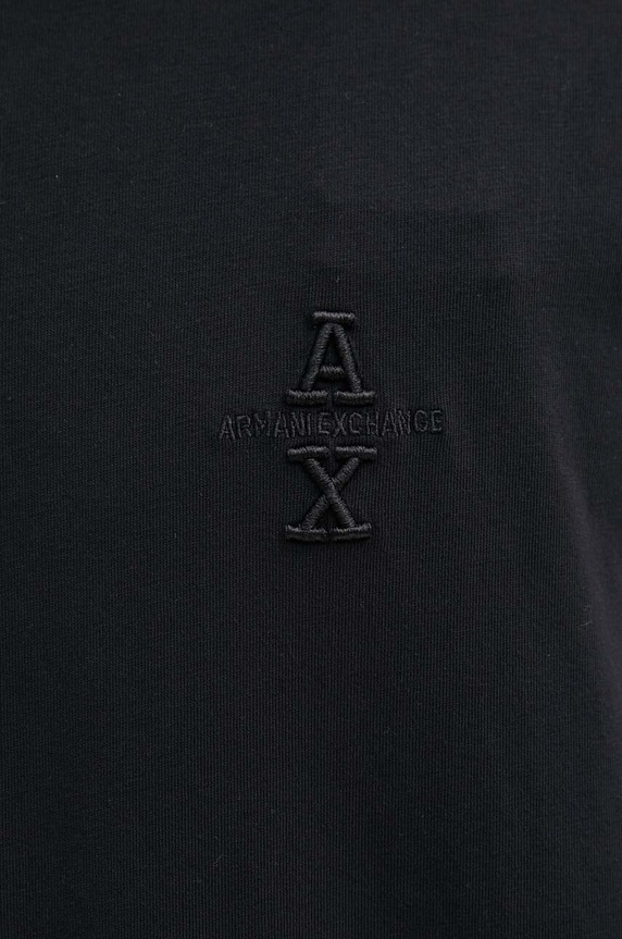 Pamučna majica Armani Exchange crna 6DZTLJ.ZJYJZ
