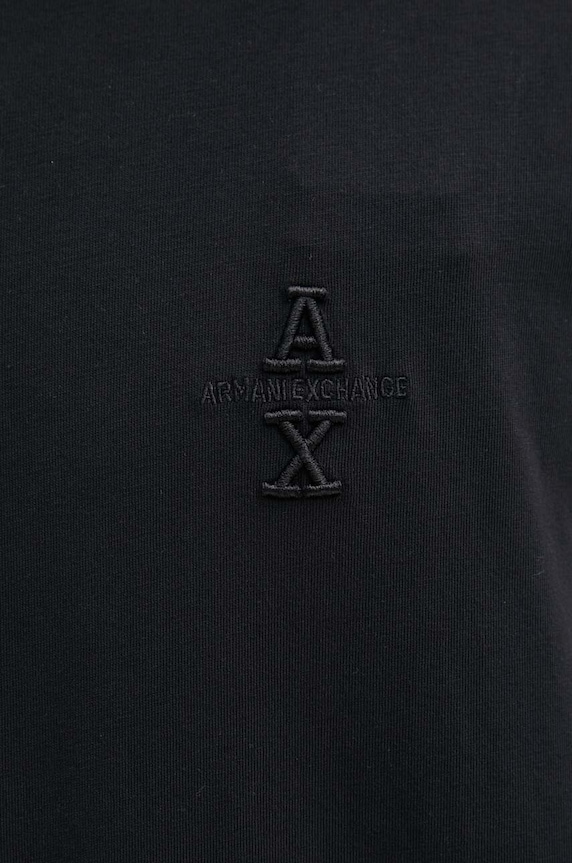 Pamučna majica Armani Exchange crna 6DZTLJ.ZJYJZ