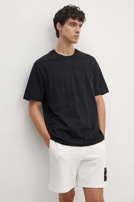 Armani Exchange t-shirt bawełniany bawełna czarny 6DZTLK.ZJ2ZZ