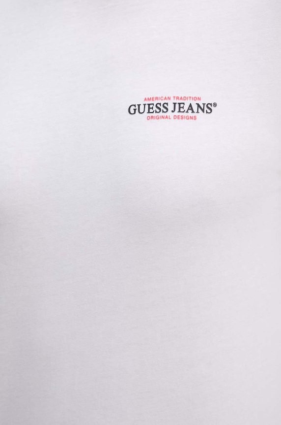 Bavlnené tričko Guess Jeans M4YI55.K8HM0 biela