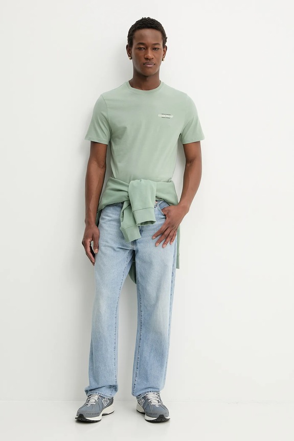 Βαμβακερό μπλουζάκι Guess Jeans M4YI55.K8HM0 πράσινο SS26