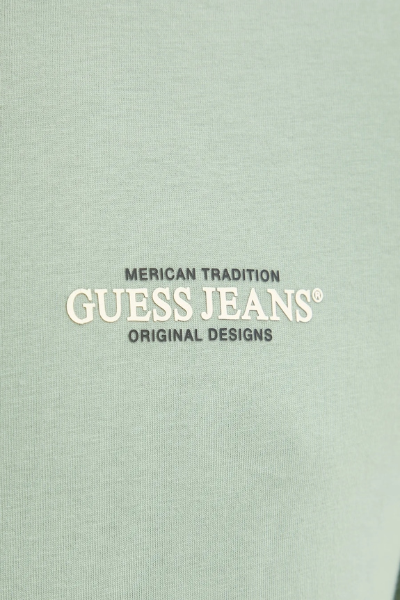 Βαμβακερό μπλουζάκι Guess Jeans M4YI55.K8HM0 πράσινο