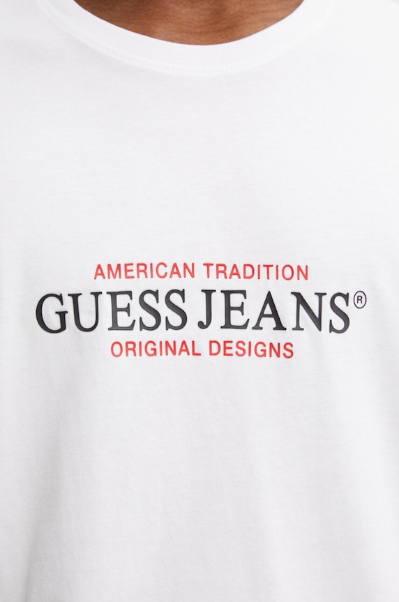 Pamučna majica Guess Jeans M4YI42.K8FQ4 bijela