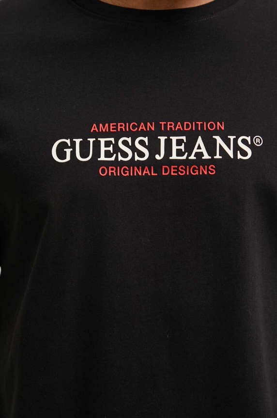 Guess Jeans t-shirt bawełniany M4YI42.K8FQ4 czarny