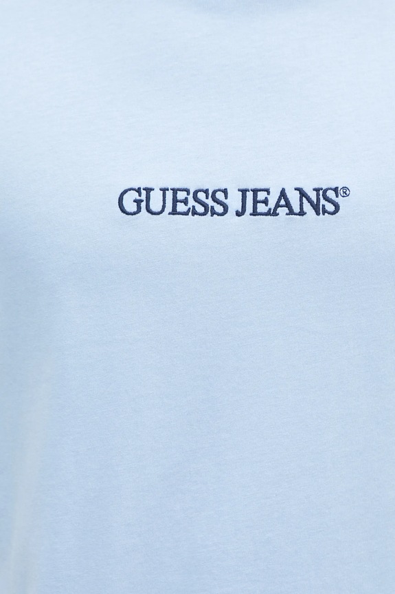 Βαμβακερό μπλουζάκι Guess Jeans M4YI52.K8HM0 μπλε