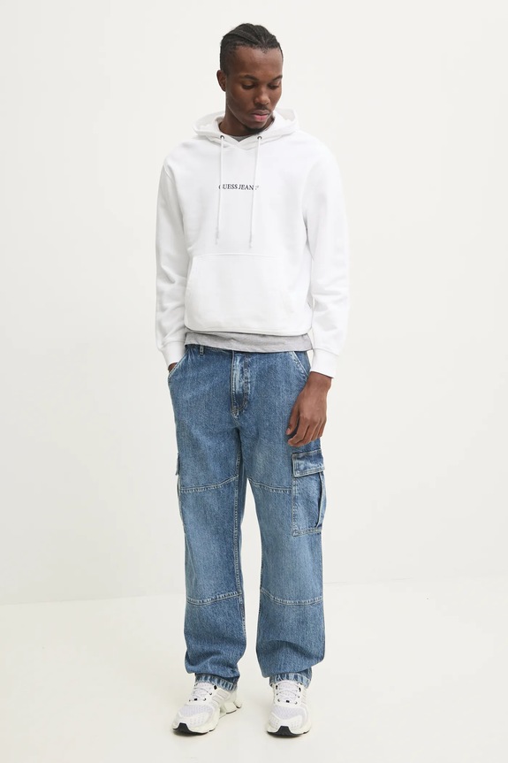 Guess Jeans tricou din bumbac M4YI52.K8HM0 gri SS26