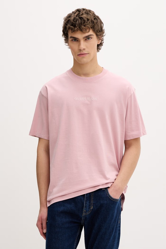 Bavlnené tričko Guess Jeans ružová M4YI44.K8FQ4