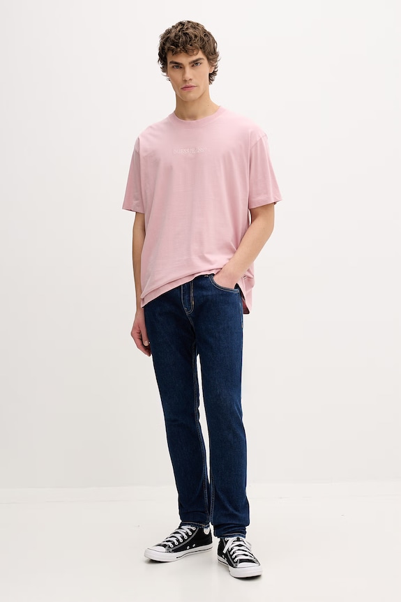 Bavlnené tričko Guess Jeans M4YI44.K8FQ4 ružová SS26