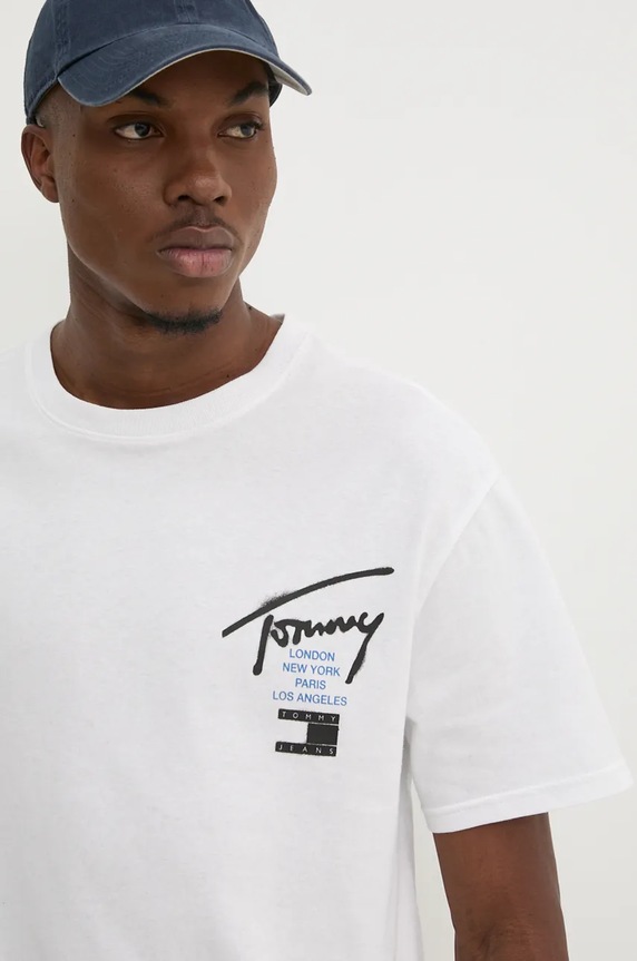 Tommy Jeans t-shirt biały DM0DM18529
