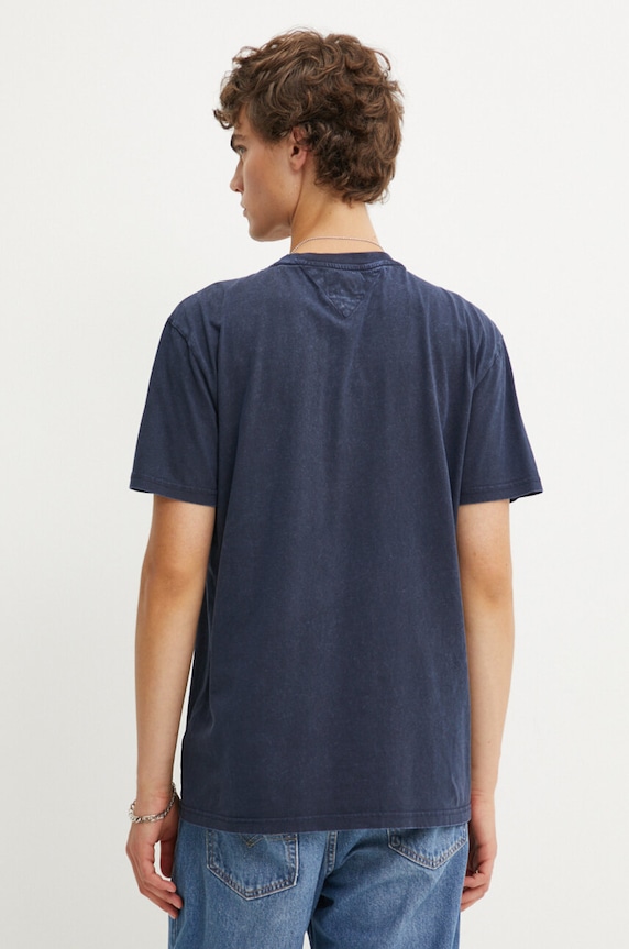 Îmbrăcăminte Tommy Jeans tricou din bumbac DM0DM19198 bleumarin