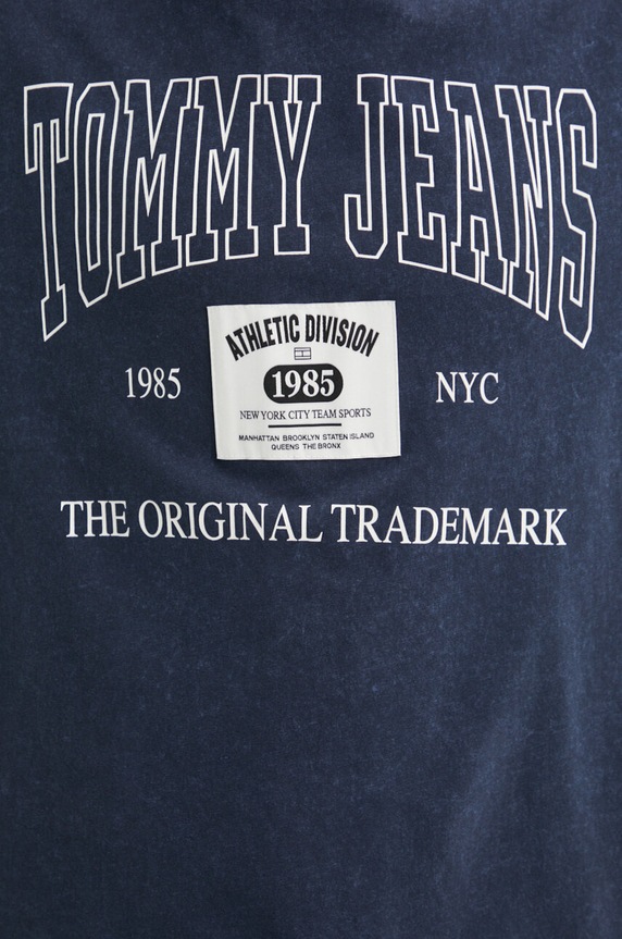 Tommy Jeans tricou din bumbac DM0DM19198 bleumarin
