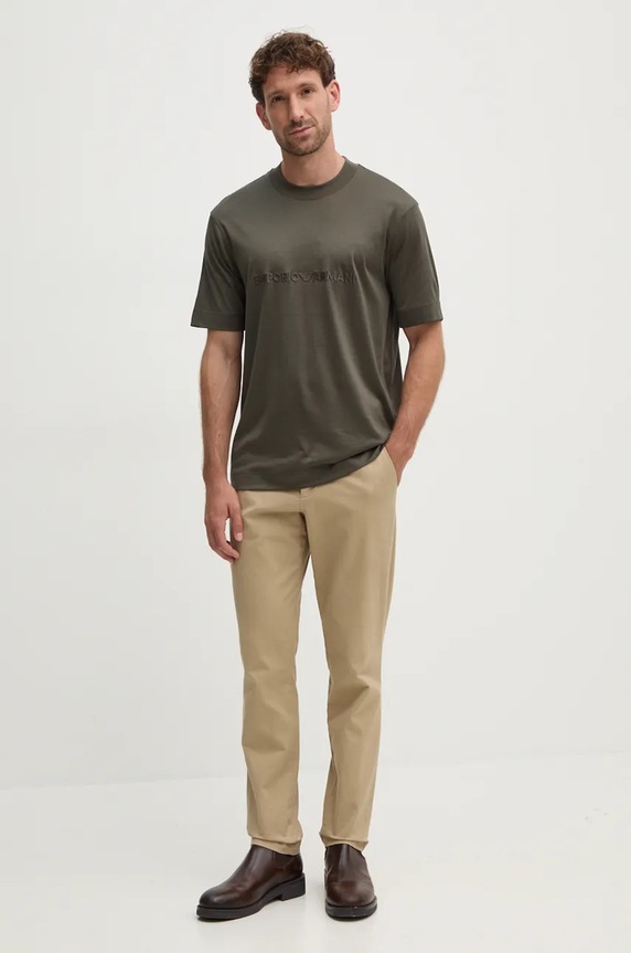 Tričko Emporio Armani 6D1TR9.1JOSZ zelená AW24