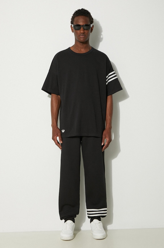 adidas Originals cotton t-shirt Neuclassics Tee IW0972 black AW24