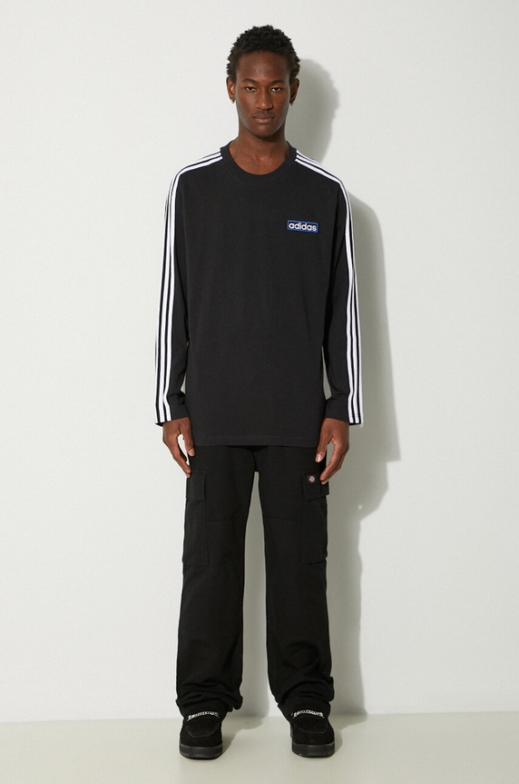adidas Originals longsleeve bawełniany Adibreak Longsleeve Tee IY4850 czarny AW24