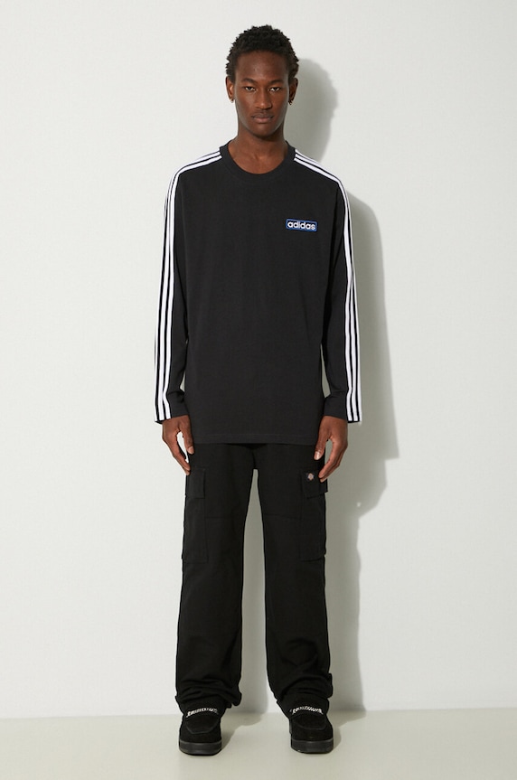 adidas Originals longsleeve bawełniany Adibreak Longsleeve Tee IY4850 czarny AW24