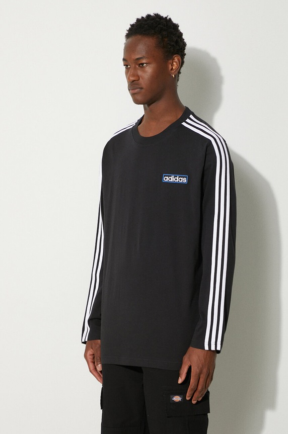adidas Originals longsleeve bawełniany Adibreak Longsleeve Tee czarny IY4850