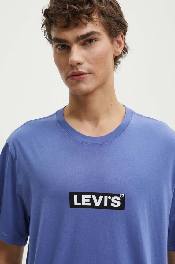 Bavlněné tričko Levi's fialová A2082
