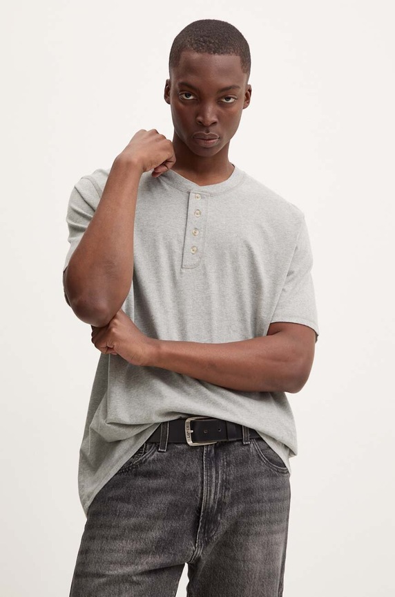 Levi's polo de bumbac cu modele gri A7198