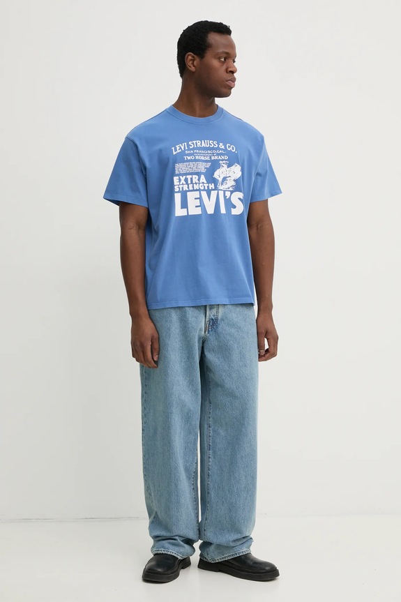 Levi's t-shirt męski bawełniany 87373 fioletowy SS26