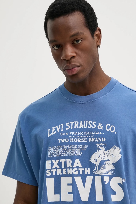 Levi's t-shirt męski bawełniany fioletowy 87373