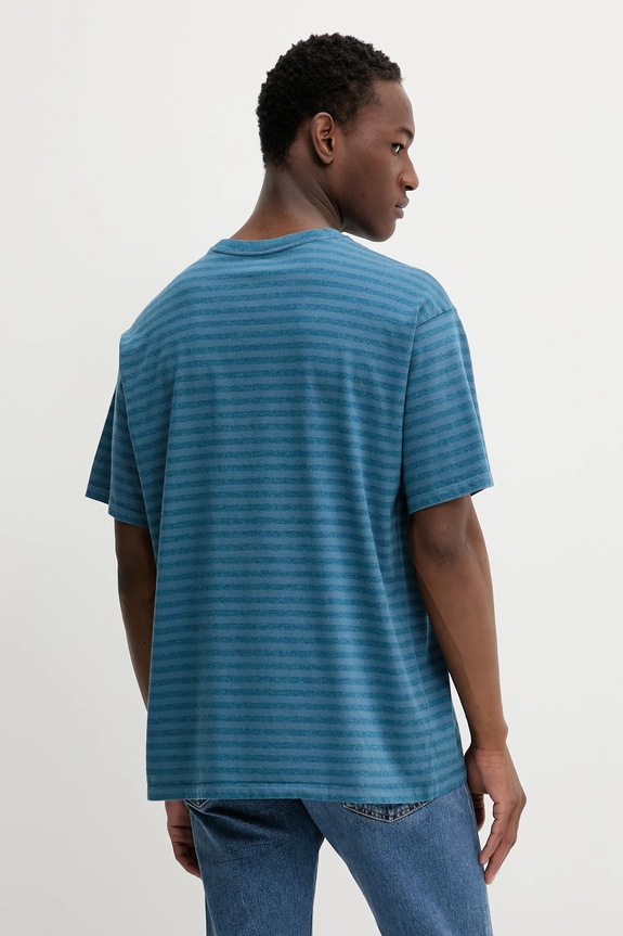 Odzież Levi's t-shirt męski bawełniany 87373 turkusowy