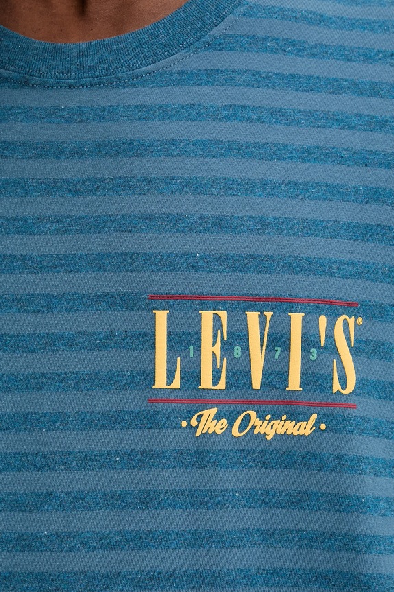 Levi's t-shirt męski bawełniany 87373 turkusowy