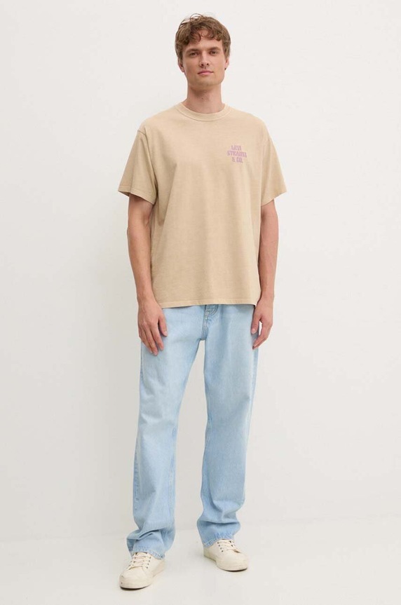 Levi's t-shirt męski bawełniany 87373 beżowy SS26