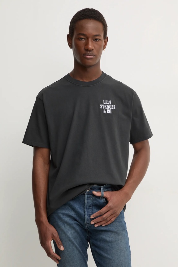 Levi's T-shirt ανδρικό βαμβακερό βαμβάκι γκρί 87373