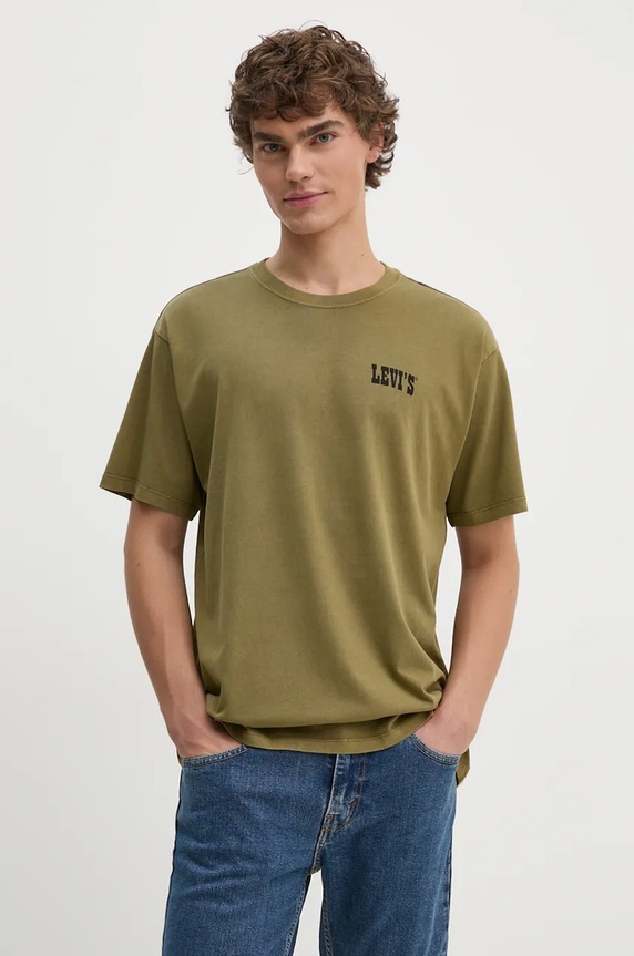 Levi's t-shirt męski bawełniany 87373 zielony SS26