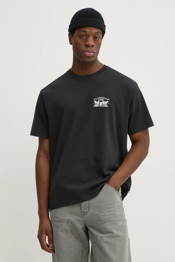 Levi's t-shirt męski bawełniany czarny 87373