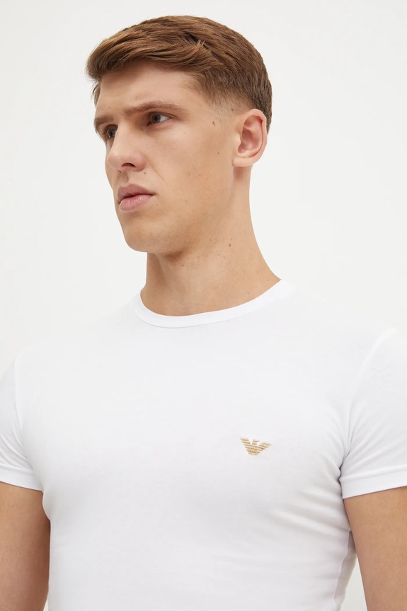 Emporio Armani Underwear t-shirt lounge z elastanem biały 111035.4F512