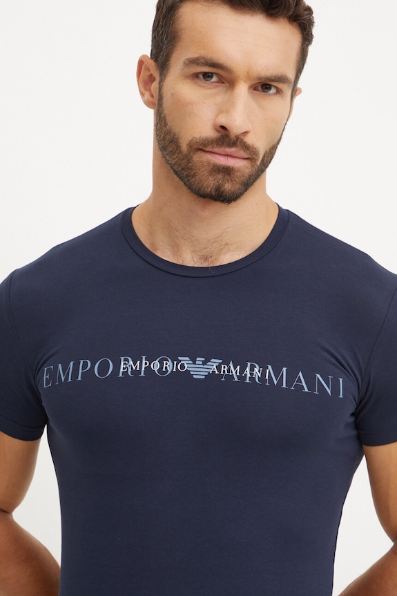 Homewear majica kratkih rukava Emporio Armani Underwear mornarsko plava 111035.4F729