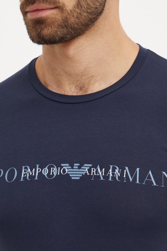 Homewear majica kratkih rukava Emporio Armani Underwear 111035.4F729 mornarsko plava