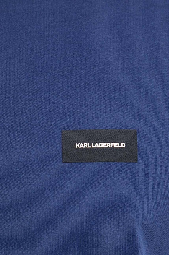 Bavlněné tričko Karl Lagerfeld 245M2110 modrá