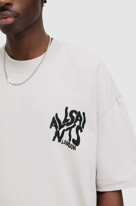 AllSaints t-shirt bawełniany ORLANDO SS M022PA biały SS26
