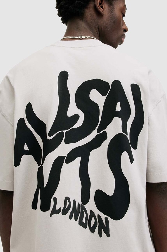 Odzież AllSaints t-shirt bawełniany ORLANDO SS M022PA biały