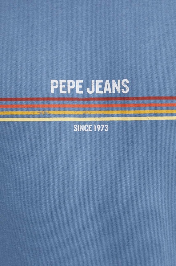 Bavlnené tričko Pepe Jeans ADUR PM509427 modrá
