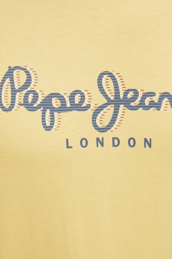 Pepe Jeans t-shirt bawełniany ABEL żółty PM509428