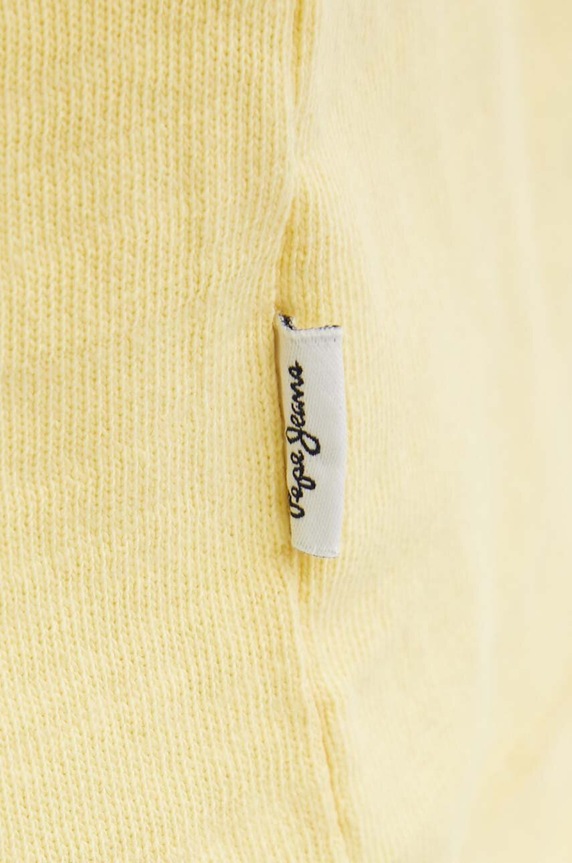 Bavlněná mikina Pepe Jeans ABRAHAM PM509438 žlutá