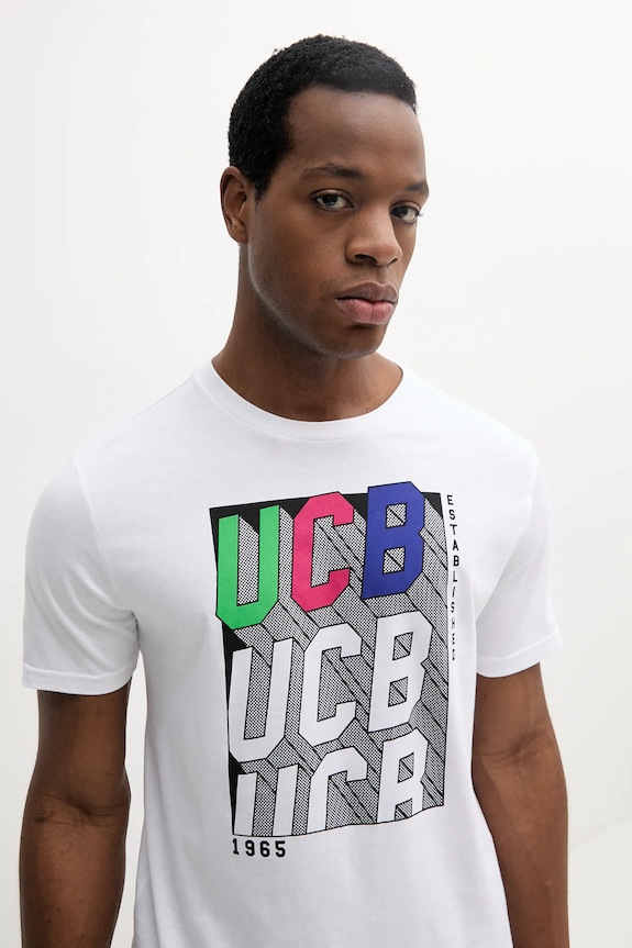 United Colors of Benetton t-shirt bawełniany biały 3I1XU1096