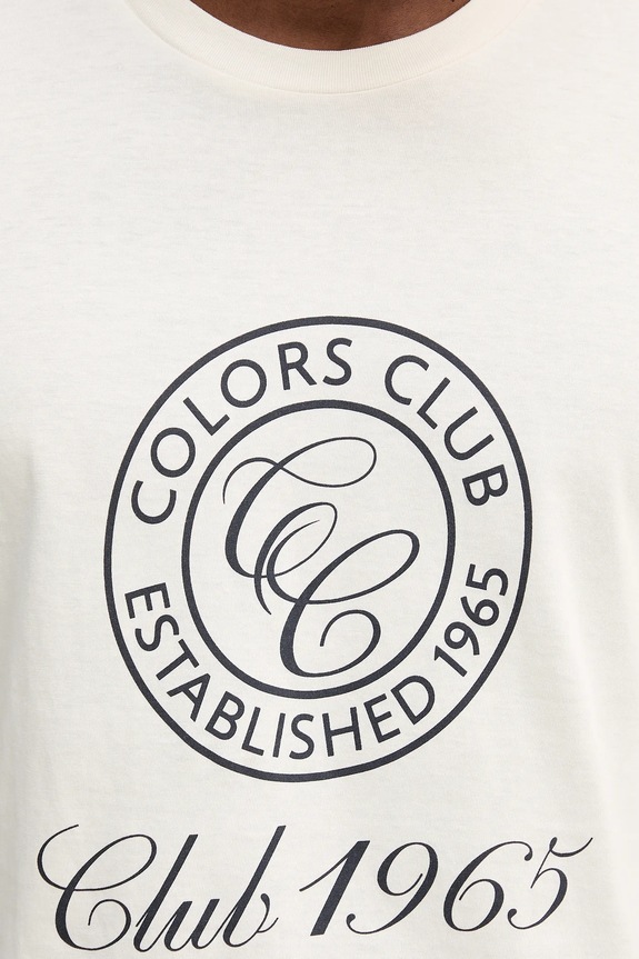 Βαμβακερό μπλουζάκι United Colors of Benetton 3I1XU1096 μπεζ
