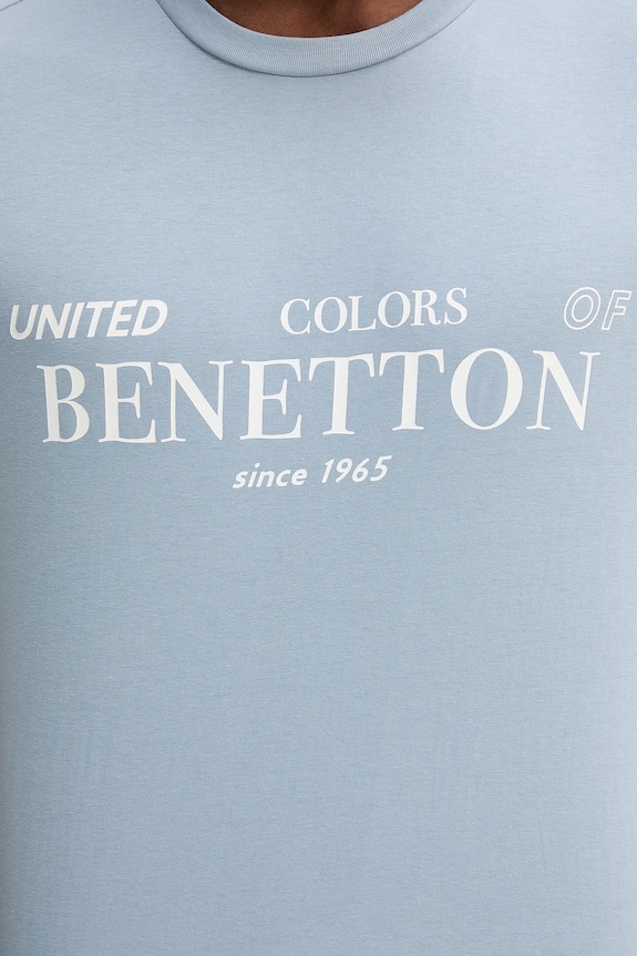Βαμβακερό μπλουζάκι United Colors of Benetton 3I1XU1096 μπλε